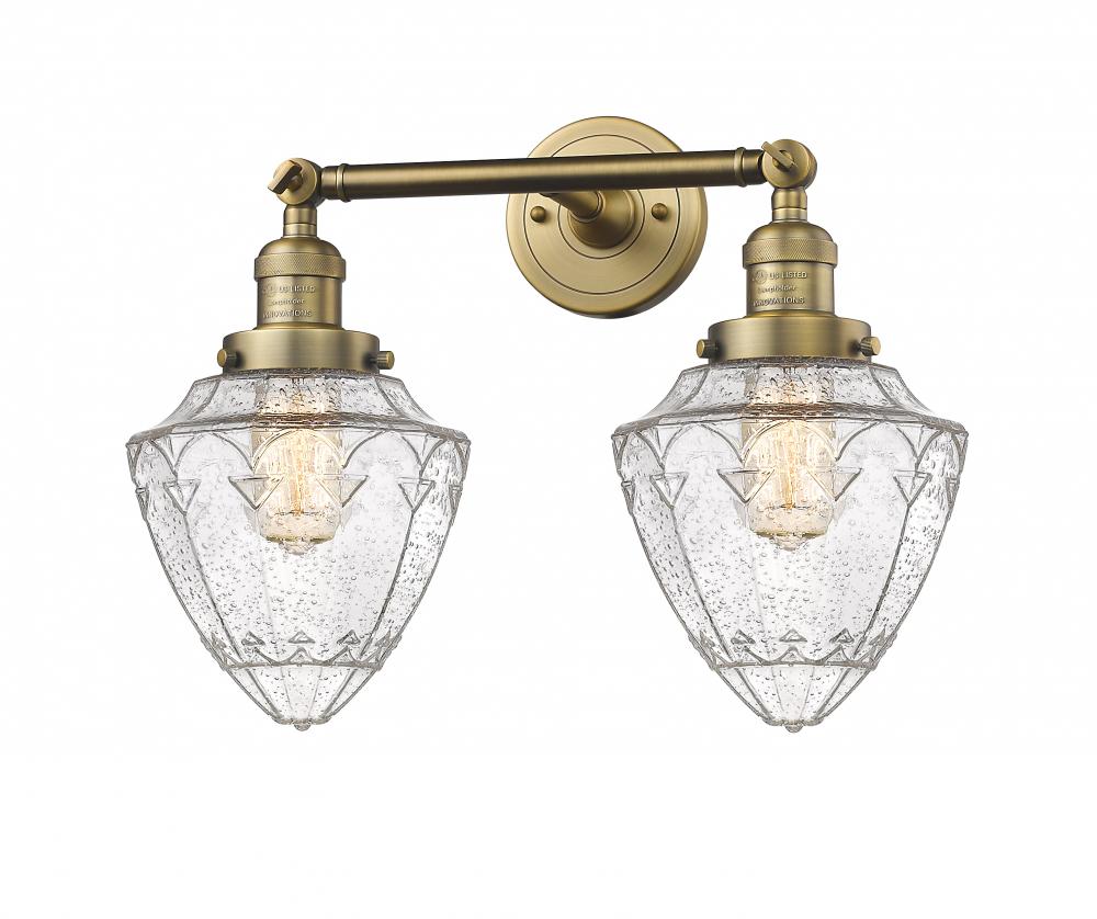 Bullet - 2 Light - 18 inch - Brushed Brass - Adjustable Bath Vanity Light