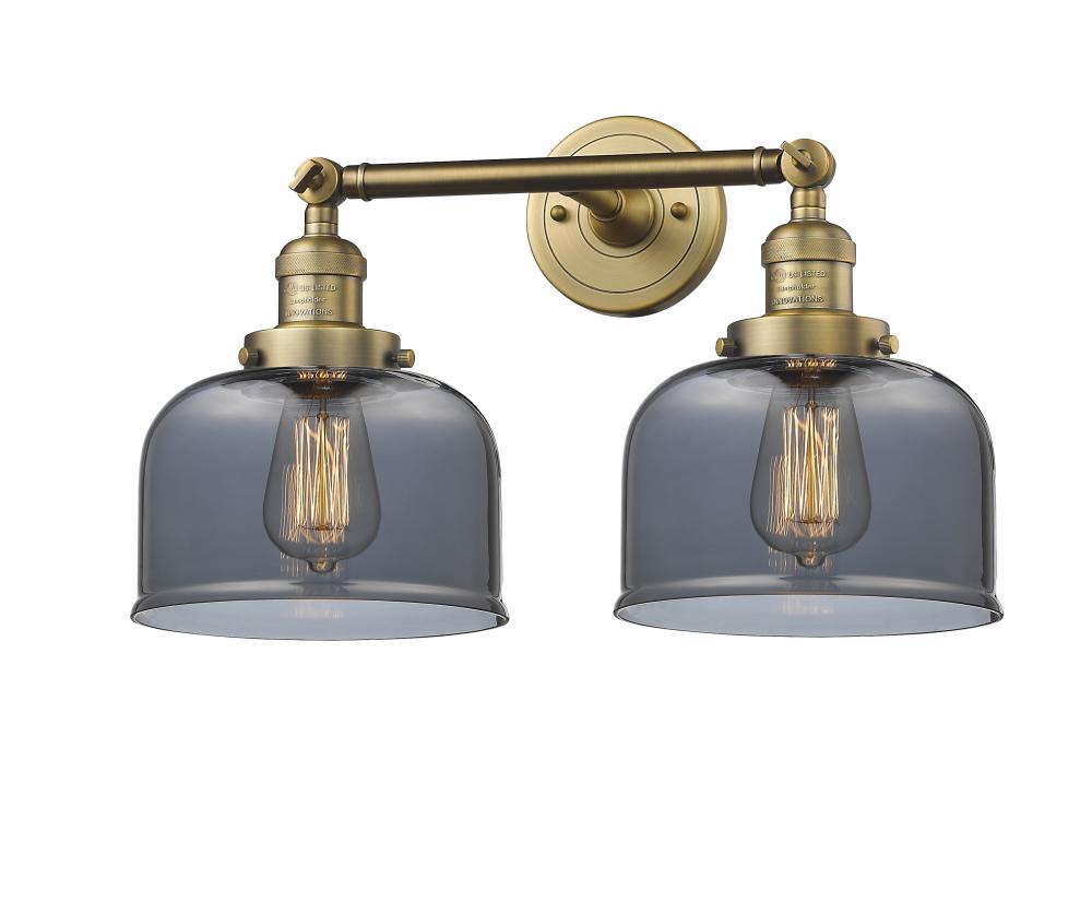 Bell - 2 Light - 19 inch - Brushed Brass - Adjustable Bath Vanity Light