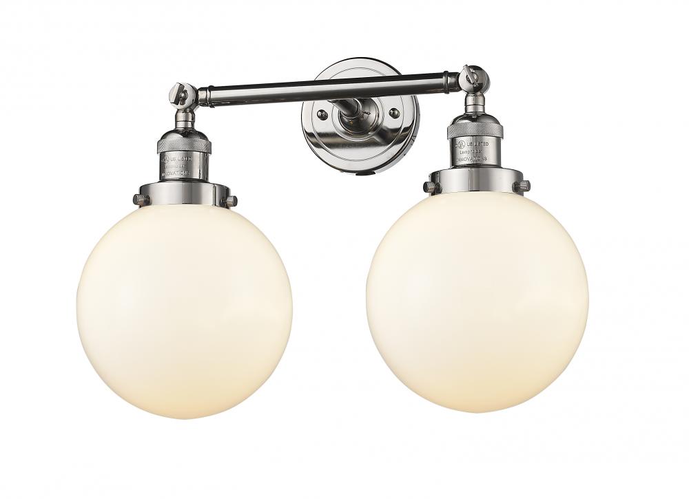Beacon - 2 Light - 19 inch - Polished Nickel - Adjustable Bath Vanity Light