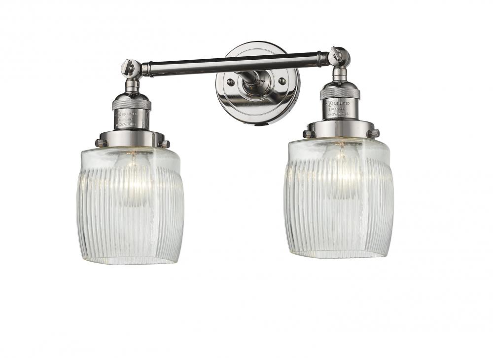 Colton - 2 Light - 16 inch - Polished Nickel - Adjustable Bath Vanity Light