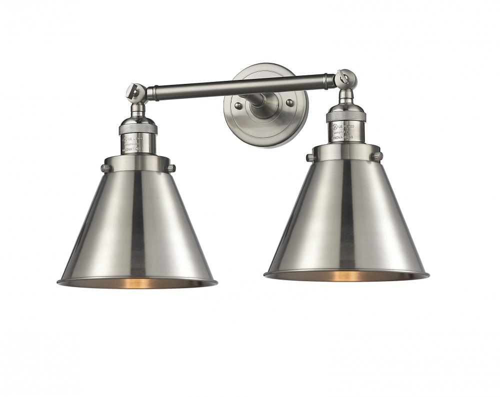 Appalachian - 2 Light - 18 inch - Brushed Satin Nickel - Adjustable Bath Vanity Light