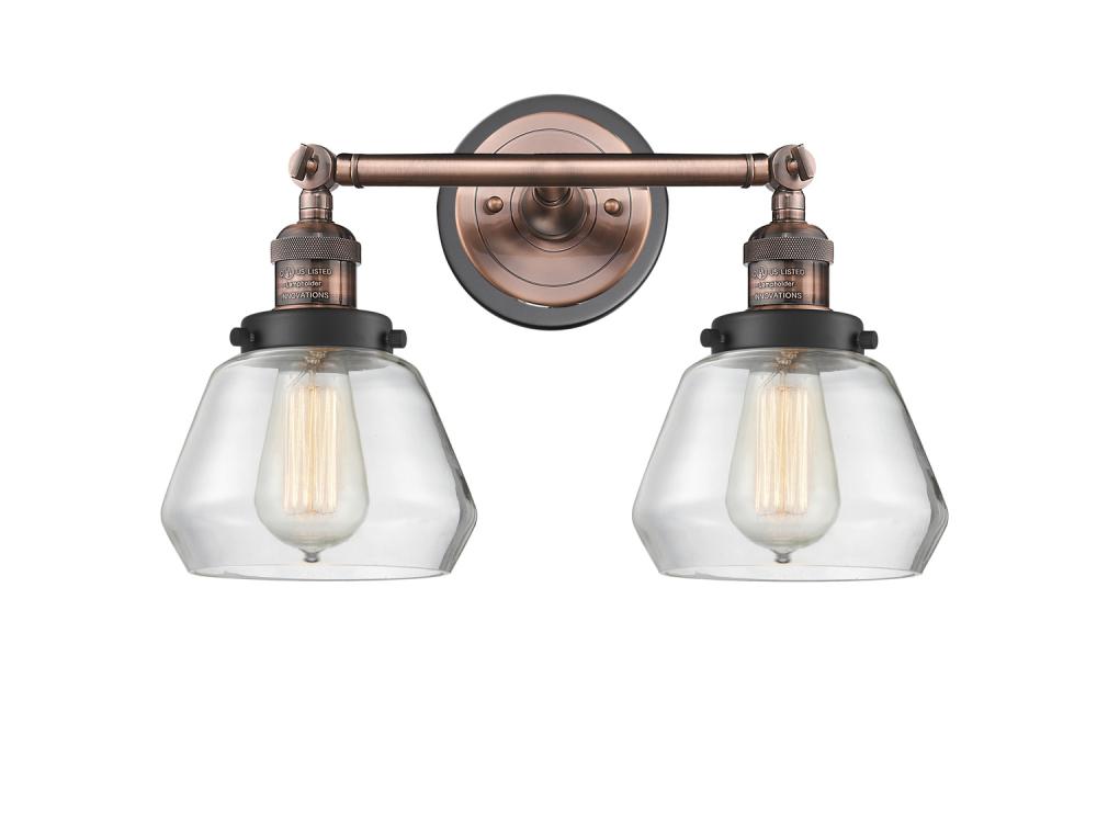 Fulton - 2 Light - 17 inch - Antique Copper - Adjustable Bath Vanity Light