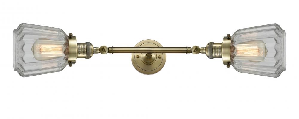 Chatham - 2 Light - 7 inch - Antique Brass - Adjustable Bath Vanity Light