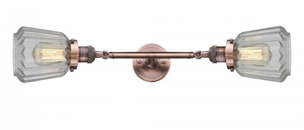 Chatham - 2 Light - 7 inch - Antique Copper - Adjustable Bath Vanity Light