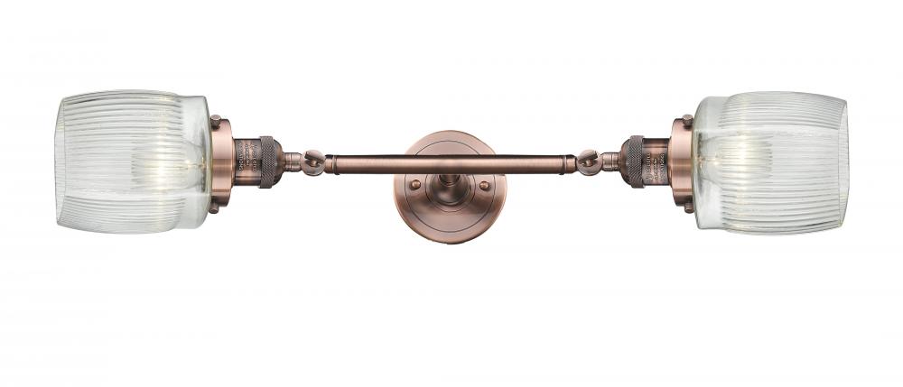 Colton - 2 Light - 6 inch - Antique Copper - Adjustable Bath Vanity Light