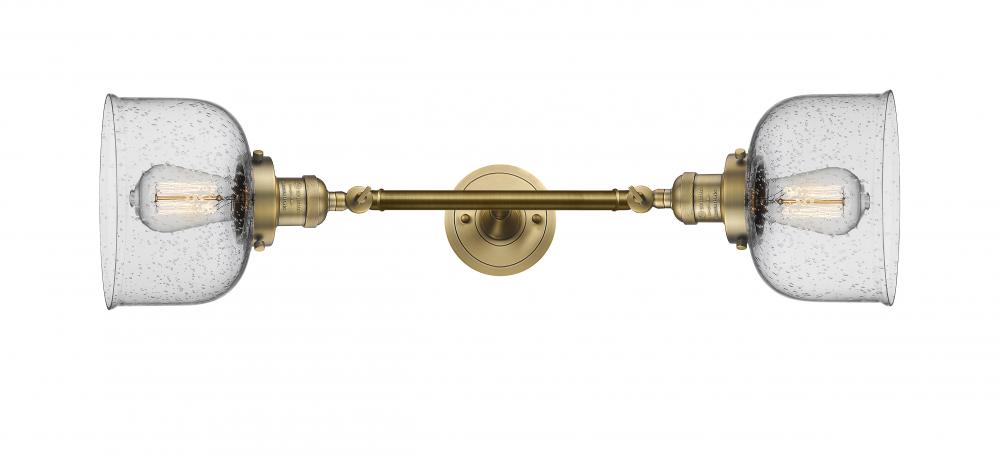 Bell - 2 Light - 8 inch - Brushed Brass - Adjustable Bath Vanity Light