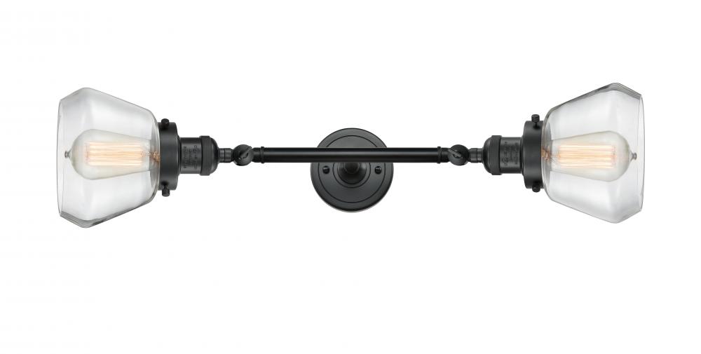 Fulton - 2 Light - 7 inch - Matte Black - Adjustable Bath Vanity Light