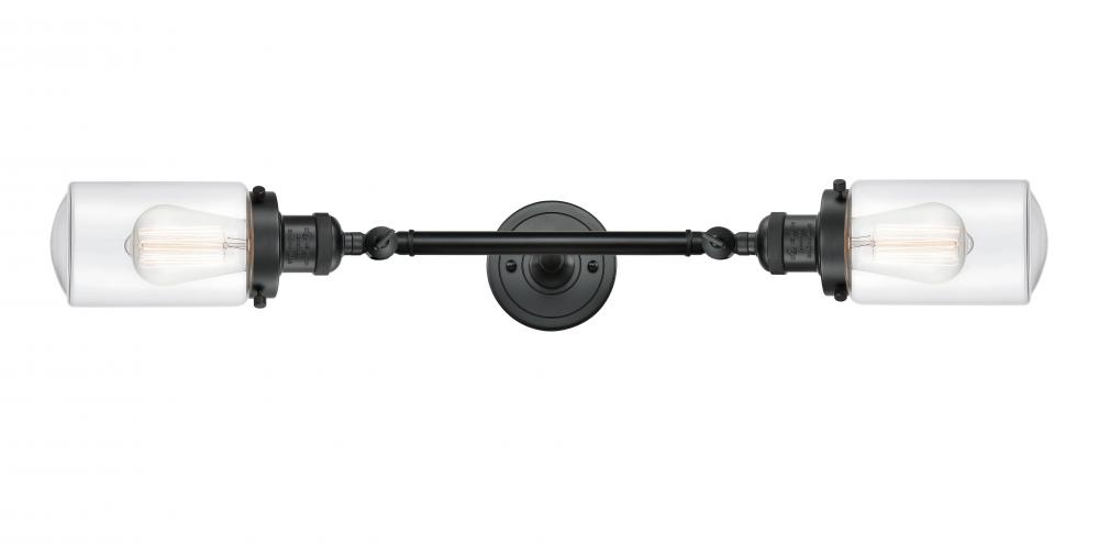 Dover - 2 Light - 5 inch - Matte Black - Adjustable Bath Vanity Light