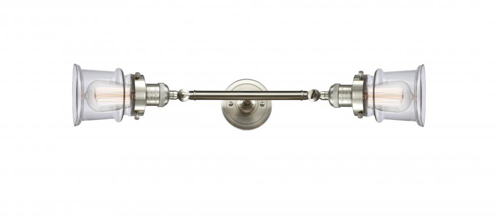 Canton - 2 Light - 6 inch - Brushed Satin Nickel - Adjustable Bath Vanity Light