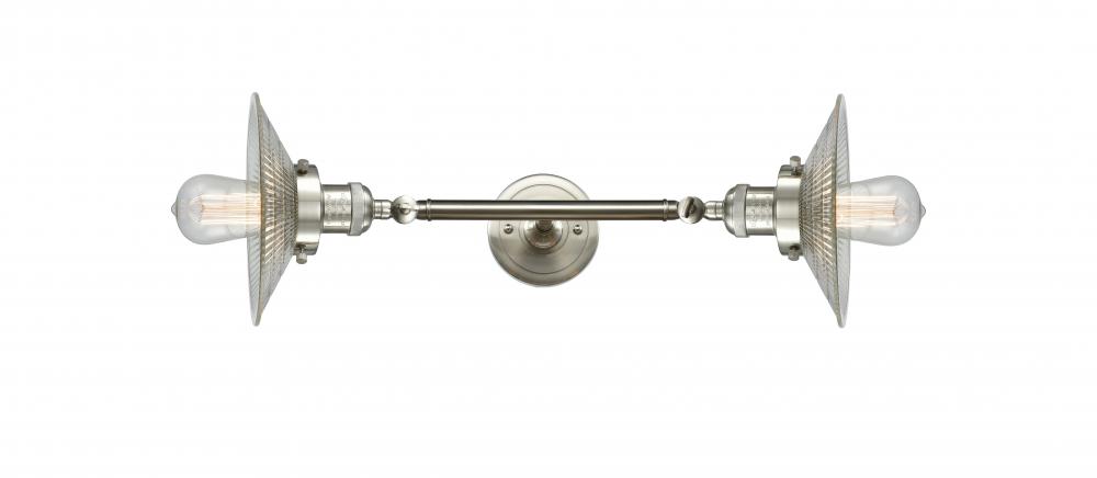 Halophane - 2 Light - 9 inch - Brushed Satin Nickel - Adjustable Bath Vanity Light
