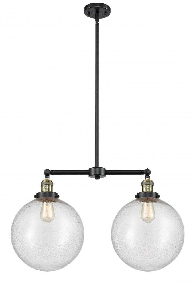 Beacon - 2 Light - 27 inch - Black Antique Brass - Stem Hung - Adjustable Island Light