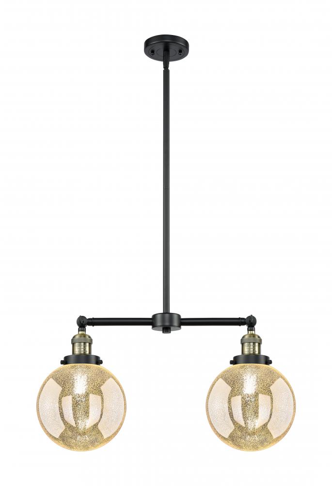 Beacon - 2 Light - 25 inch - Black Antique Brass - Stem Hung - Adjustable Island Light