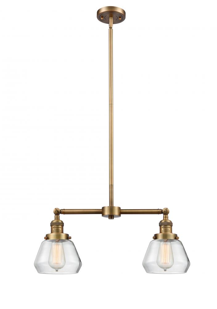Fulton - 2 Light - 21 inch - Brushed Brass - Stem Hung - Adjustable Island Light