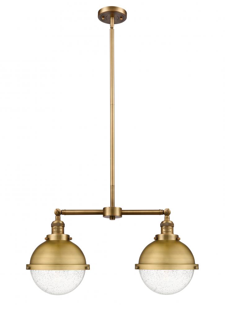 Hampden - 2 Light - 18 inch - Brushed Brass - Stem Hung - Adjustable Island Light