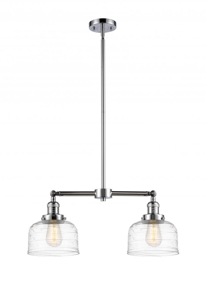 Bell - 2 Light - 21 inch - Polished Chrome - Stem Hung - Adjustable Island Light