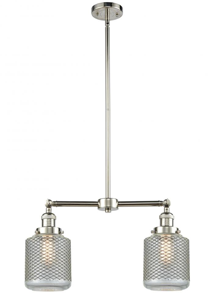 Stanton - 2 Light - 23 inch - Polished Nickel - Stem Hung - Adjustable Island Light