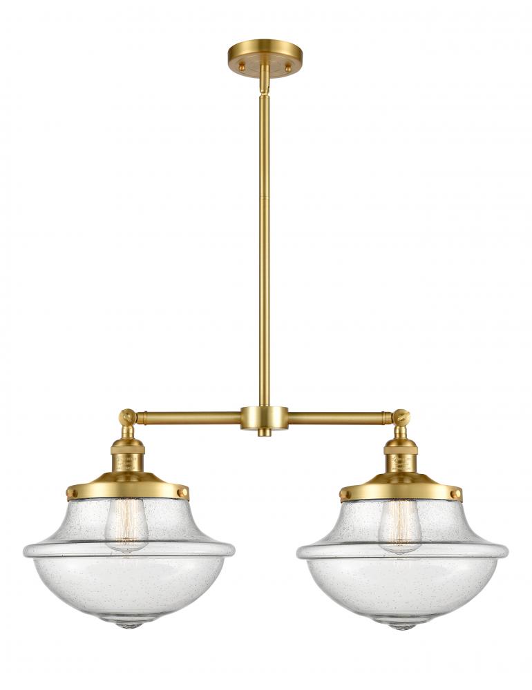 Oxford - 2 Light - 25 inch - Satin Gold - Stem Hung - Adjustable Island Light