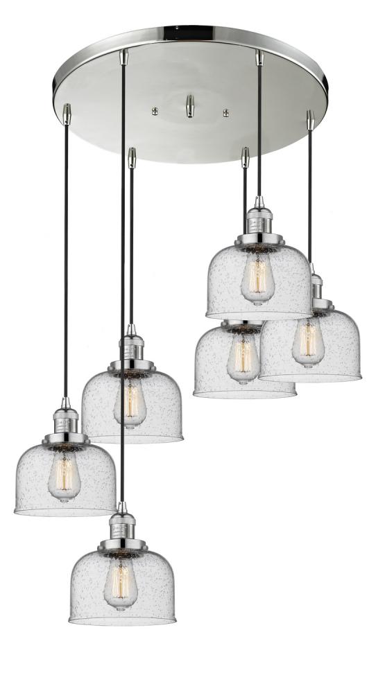Large Bell 6 Light Multi-Pendant