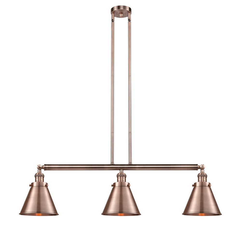 Appalachian - 3 Light - 40 inch - Antique Copper - Stem Hung - Adjustable Island Light