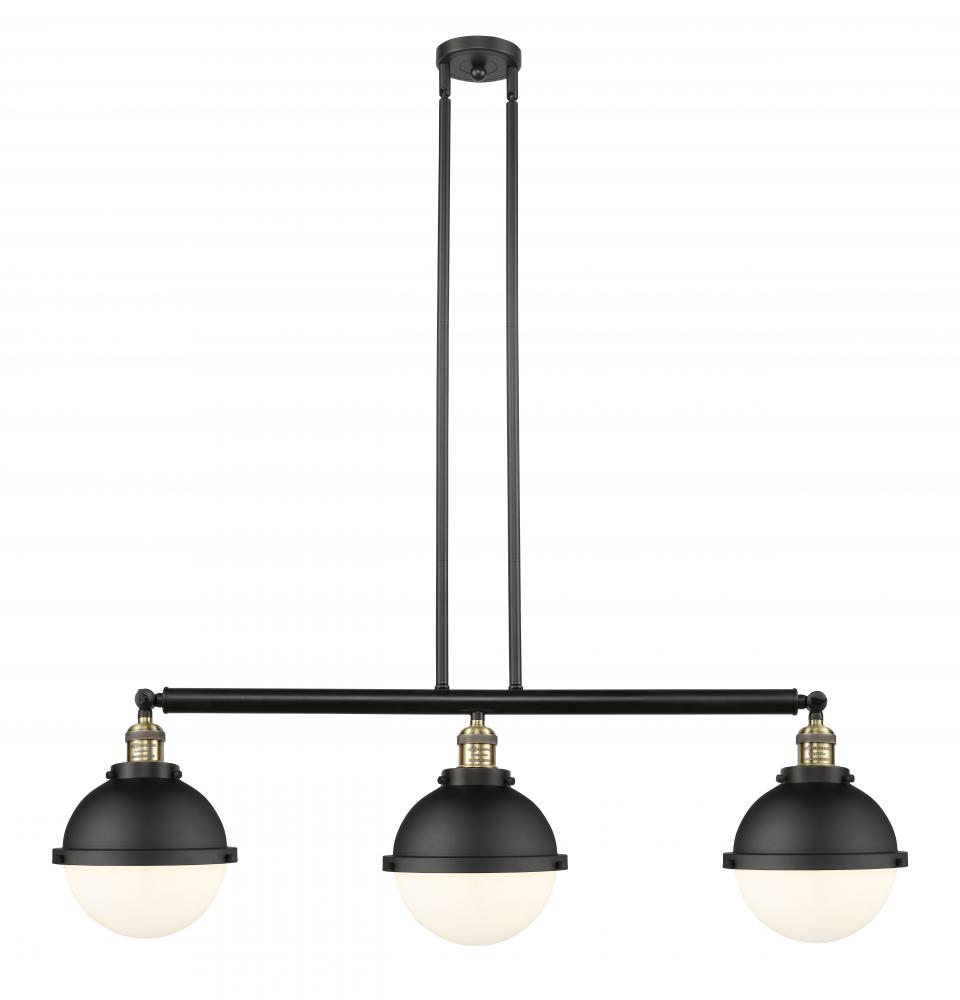Hampden - 3 Light - 42 inch - Black Antique Brass - Stem Hung - Adjustable Island Light