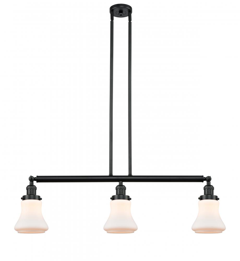 Bellmont - 3 Light - 39 inch - Matte Black - Stem Hung - Adjustable Island Light