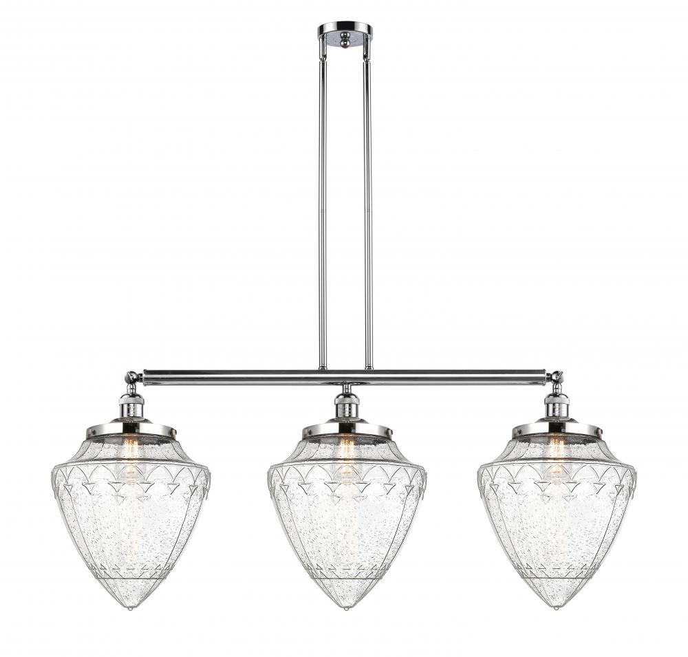 Bullet - 3 Light - 40 inch - Polished Chrome - Stem Hung - Adjustable Island Light