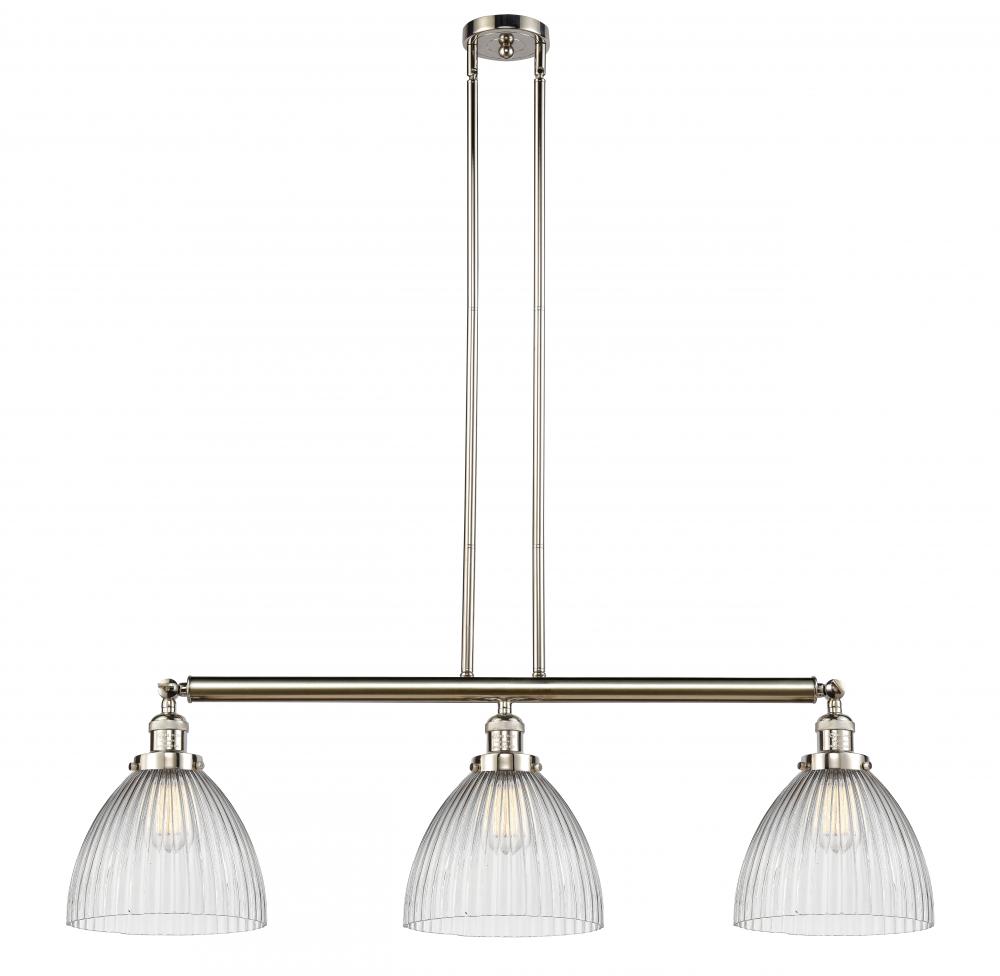 Seneca Falls - 3 Light - 39 inch - Polished Nickel - Stem Hung - Adjustable Island Light