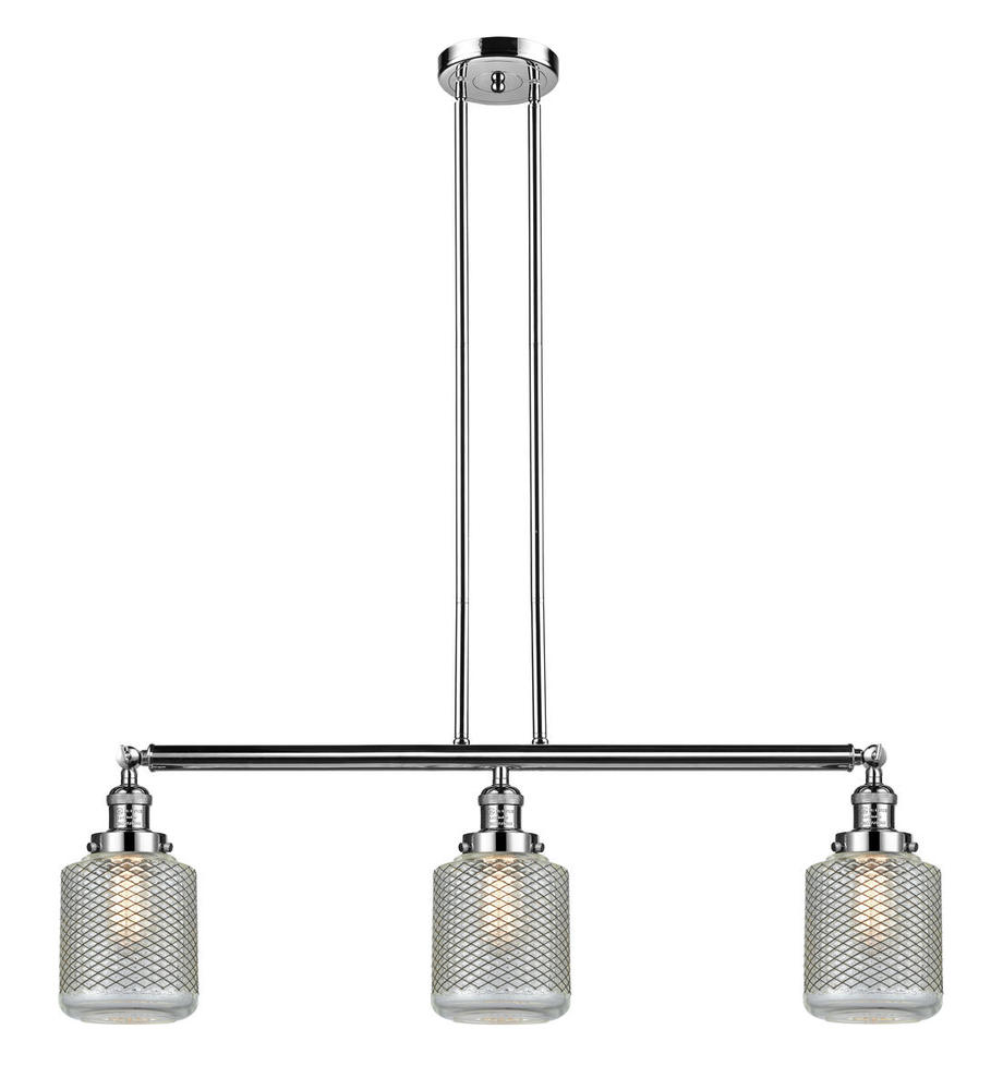 Stanton - 3 Light - 39 inch - Polished Nickel - Stem Hung - Adjustable Island Light