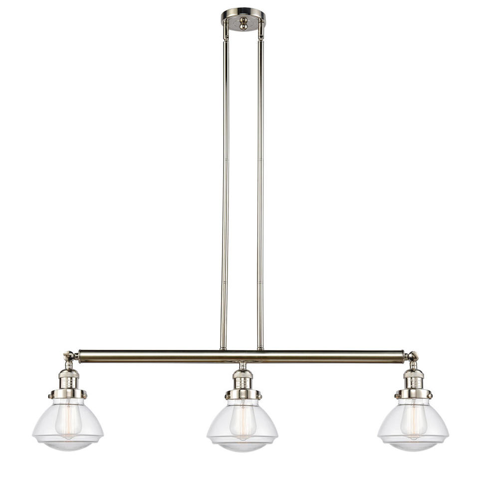 Olean - 3 Light - 39 inch - Polished Nickel - Stem Hung - Adjustable Island Light