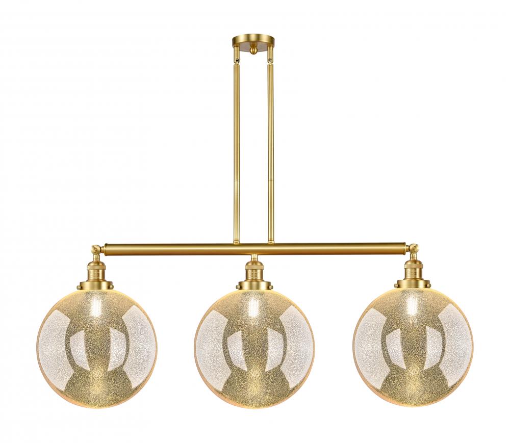 Beacon - 3 Light - 44 inch - Satin Gold - Stem Hung - Adjustable Island Light