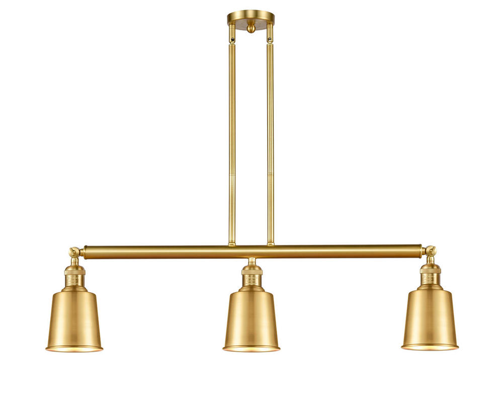 Addison - 3 Light - 38 inch - Satin Gold - Stem Hung - Adjustable Island Light