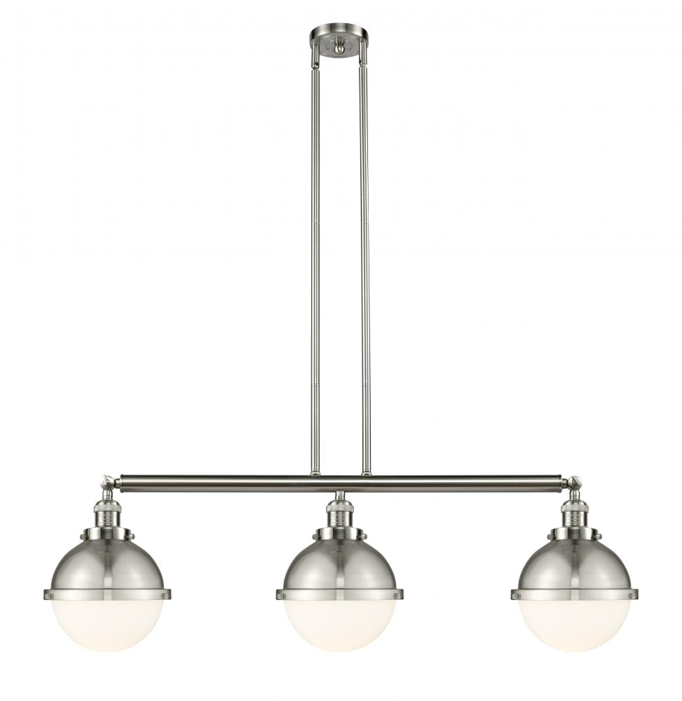 Hampden - 3 Light - 42 inch - Brushed Satin Nickel - Stem Hung - Adjustable Island Light