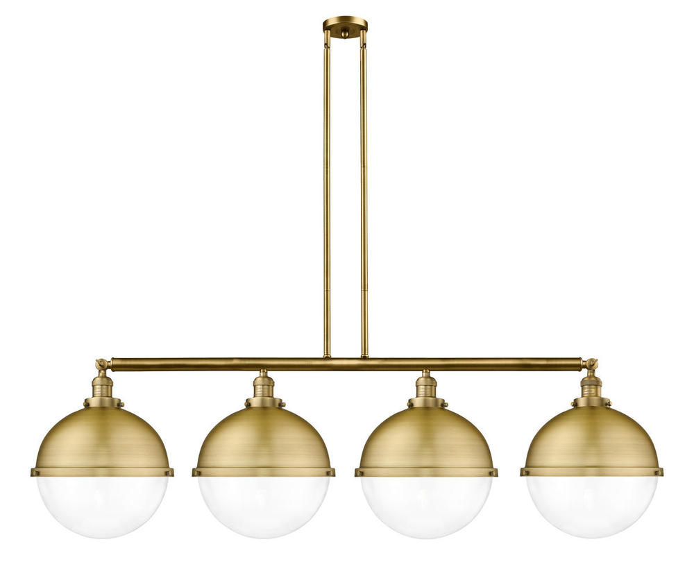 Hampden - 4 Light - 58 inch - Brushed Brass - Stem Hung - Island Light