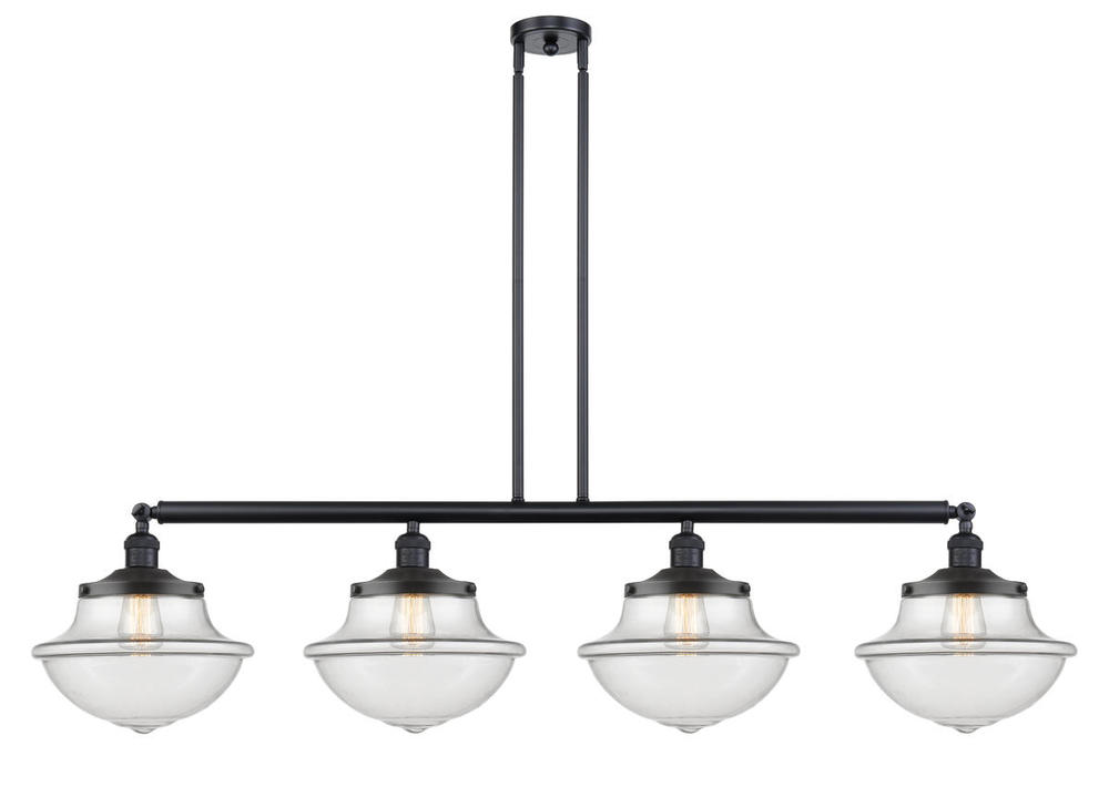 Oxford - 4 Light - 54 inch - Matte Black - Stem Hung - Island Light