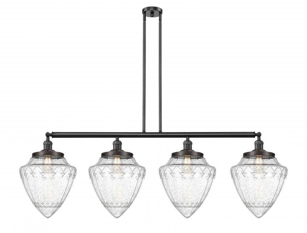 Bullet - 4 Light - 50 inch - Oil Rubbed Bronze - Stem Hung - Island Light