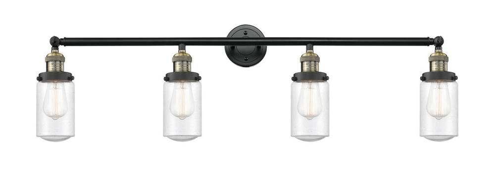 Dover - 4 Light - 43 inch - Black Antique Brass - Adjustable Bath Vanity Light