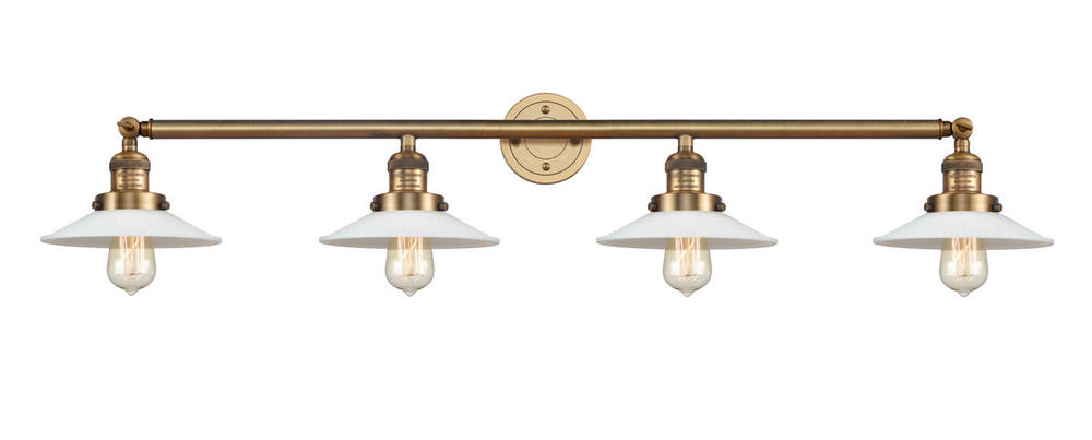 Halophane - 4 Light - 45 inch - Brushed Brass - Adjustable Bath Vanity Light
