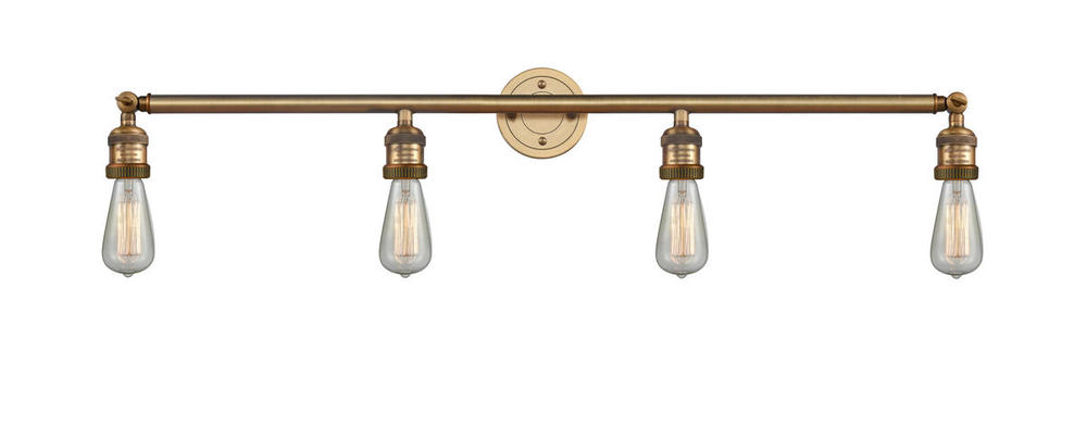 Bare Bulb - 4 Light - 42 inch - Brushed Brass - Adjustable Bath Vanity Light