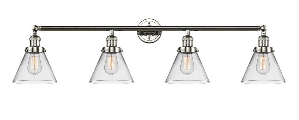 Cone - 4 Light - 44 inch - Polished Nickel - Adjustable Bath Vanity Light