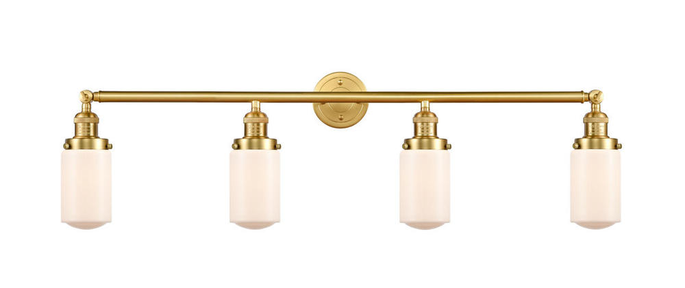 Dover - 4 Light - 43 inch - Satin Gold - Adjustable Bath Vanity Light