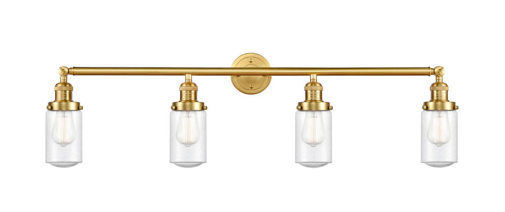 Dover - 4 Light - 43 inch - Satin Gold - Adjustable Bath Vanity Light