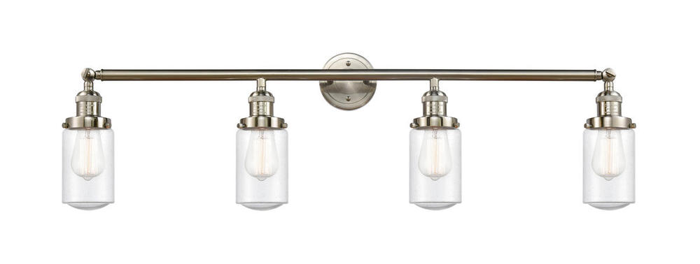 Dover - 4 Light - 43 inch - Brushed Satin Nickel - Adjustable Bath Vanity Light