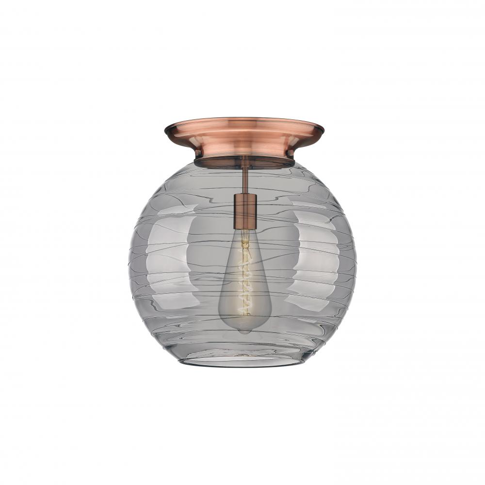 Athens Deco Swirl - 1 Light - 16 inch - Antique Copper - Flush Mount