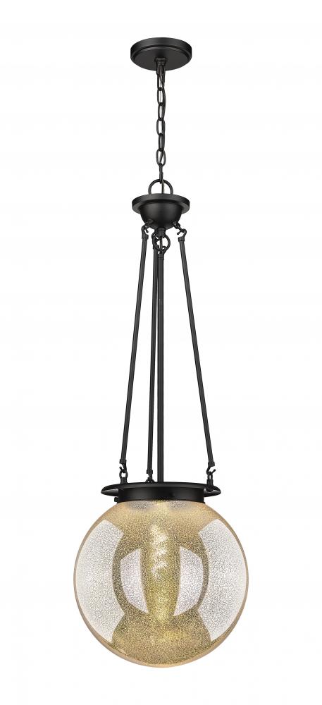 Beacon - 1 Light - 14 inch - Matte Black - Chain Hung - Pendant
