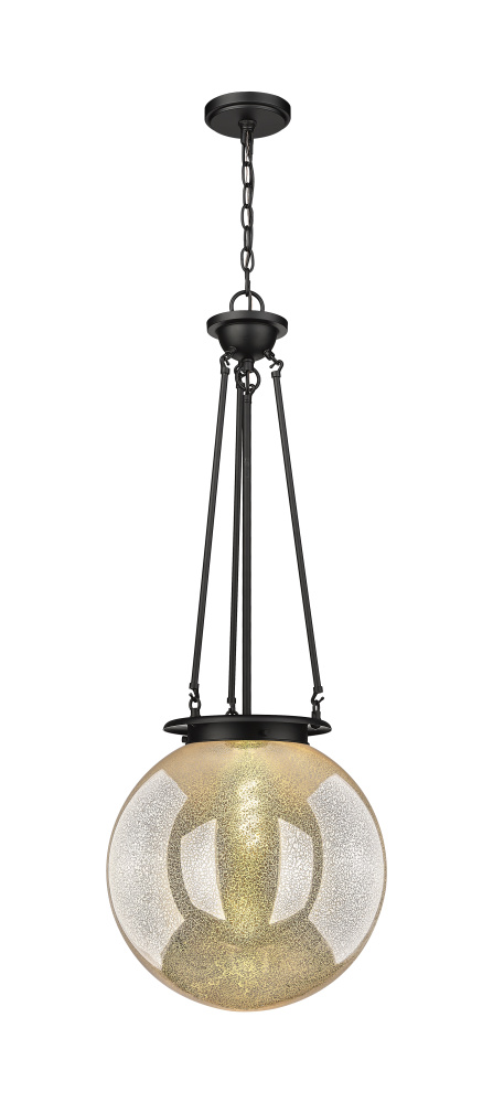 Beacon - 1 Light - 16 inch - Matte Black - Chain Hung - Pendant