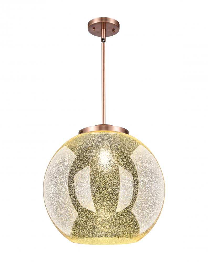 Athens - 1 Light - 16 inch - Antique Copper - Stem Hung - Pendant