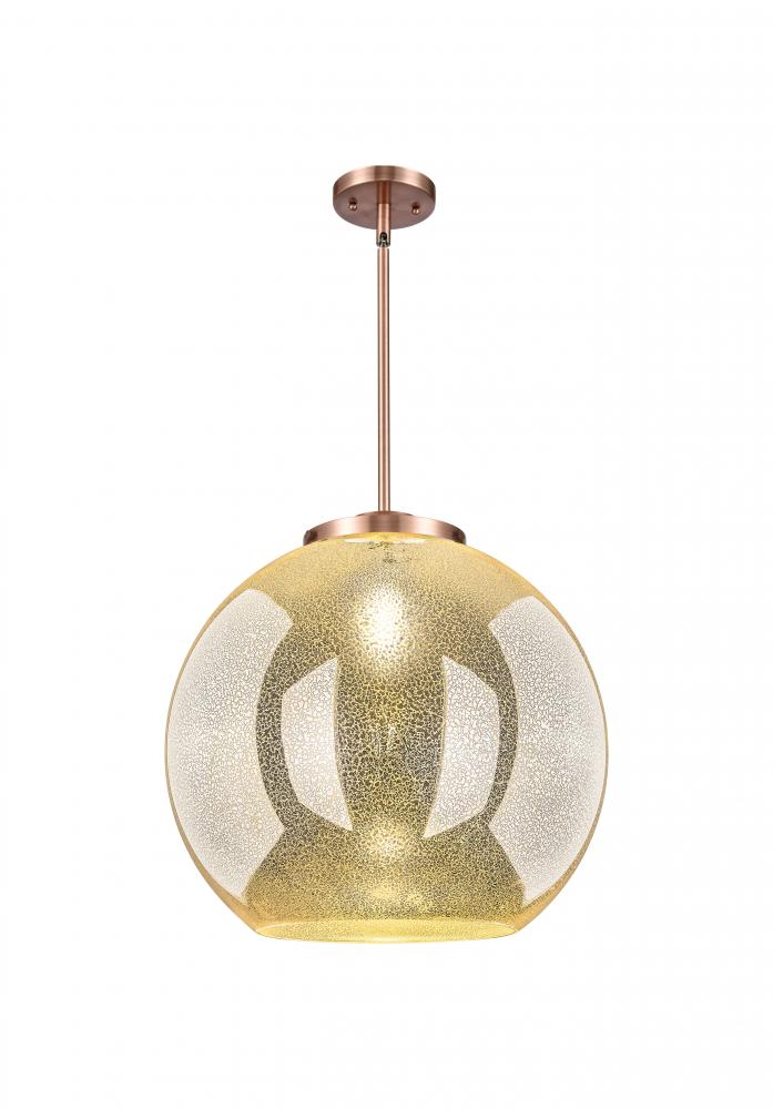 Athens - 1 Light - 18 inch - Antique Copper - Stem Hung - Pendant