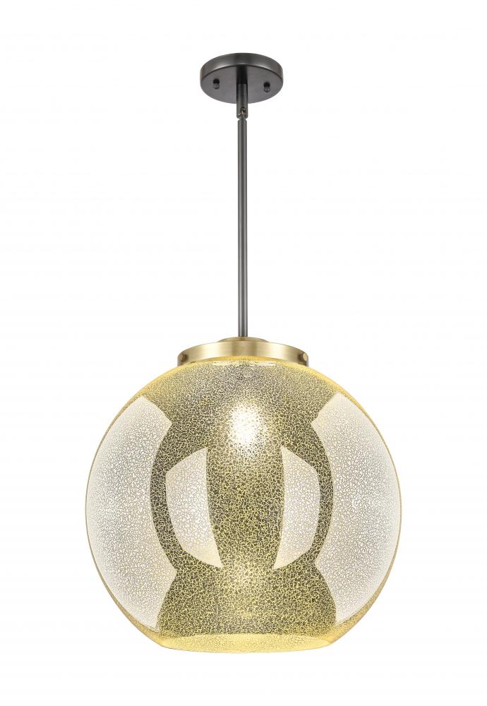 Athens - 1 Light - 16 inch - Black Antique Brass - Stem Hung - Pendant