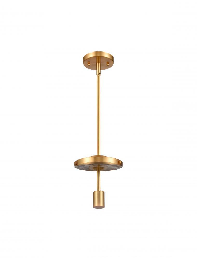 Lake Placid - 1 Light - 7 inch - Satin Gold - Pendant