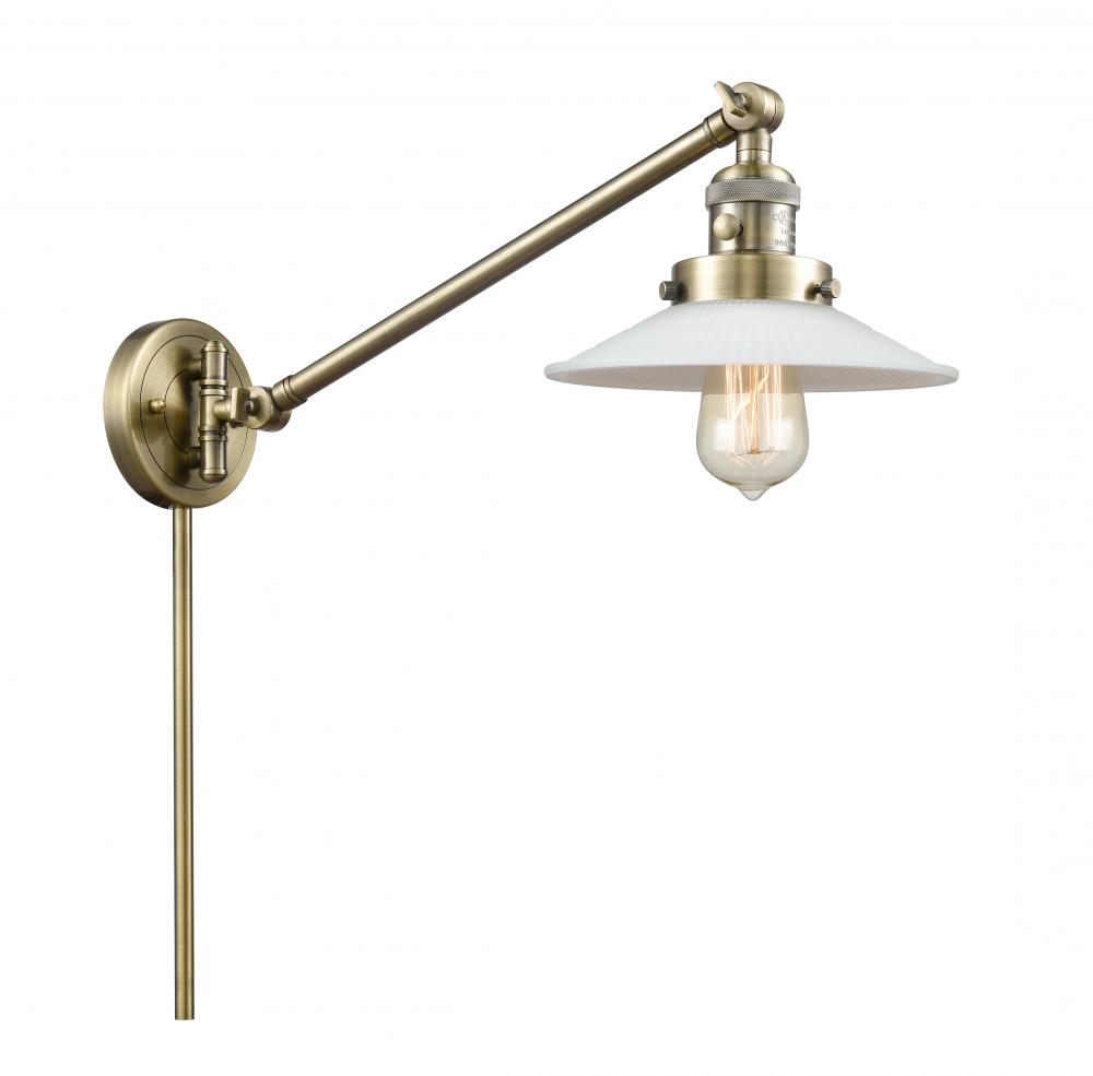 Halophane - 1 Light - 9 inch - Antique Brass -Adjustable Swing Arm